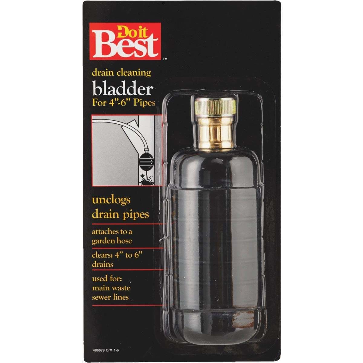 Picture of Do it Best Water-Pressure Drain Opener Cleaning Bladder - 4" to 6"
