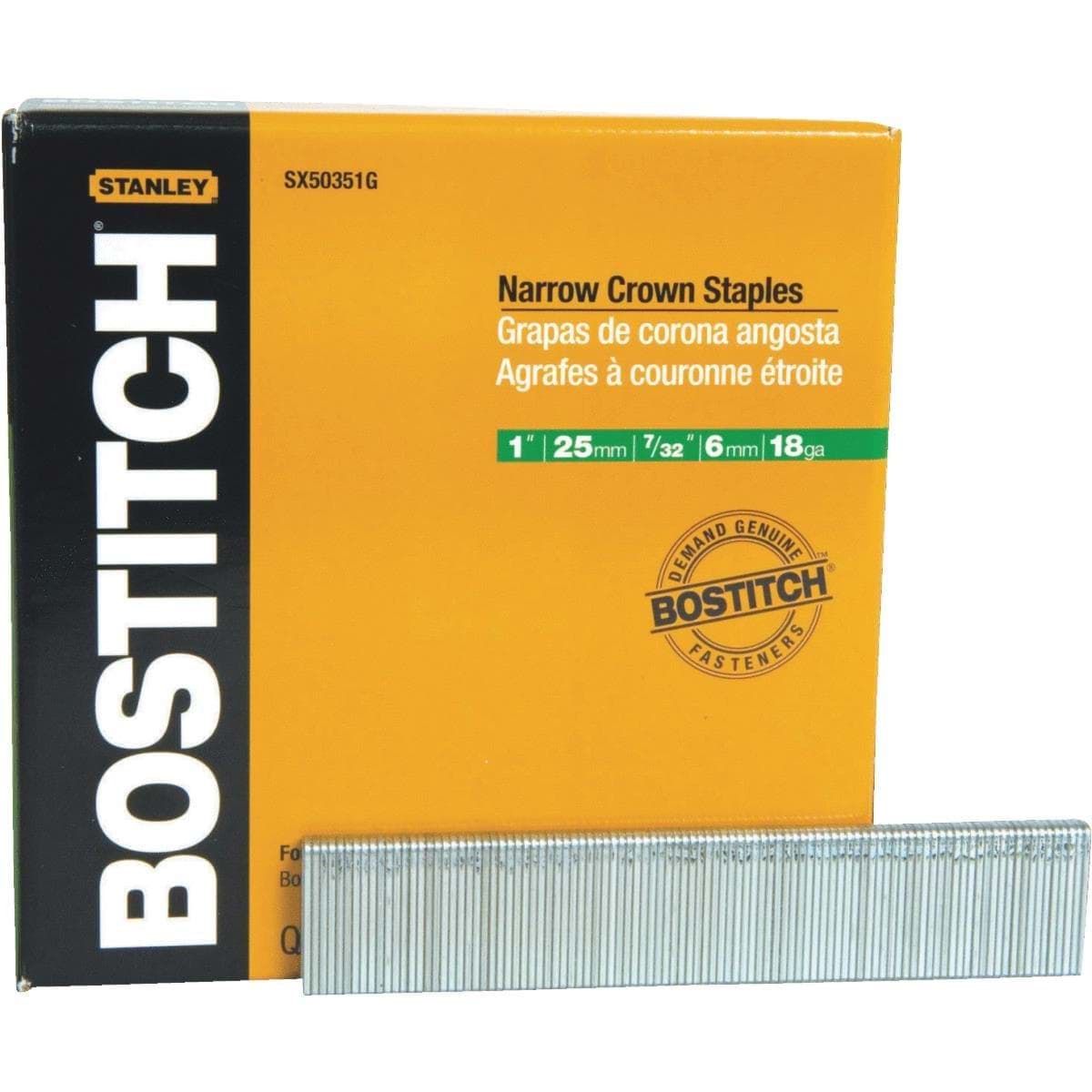 Picture of Bostitch Narrow Crown Finish Staple - 1"