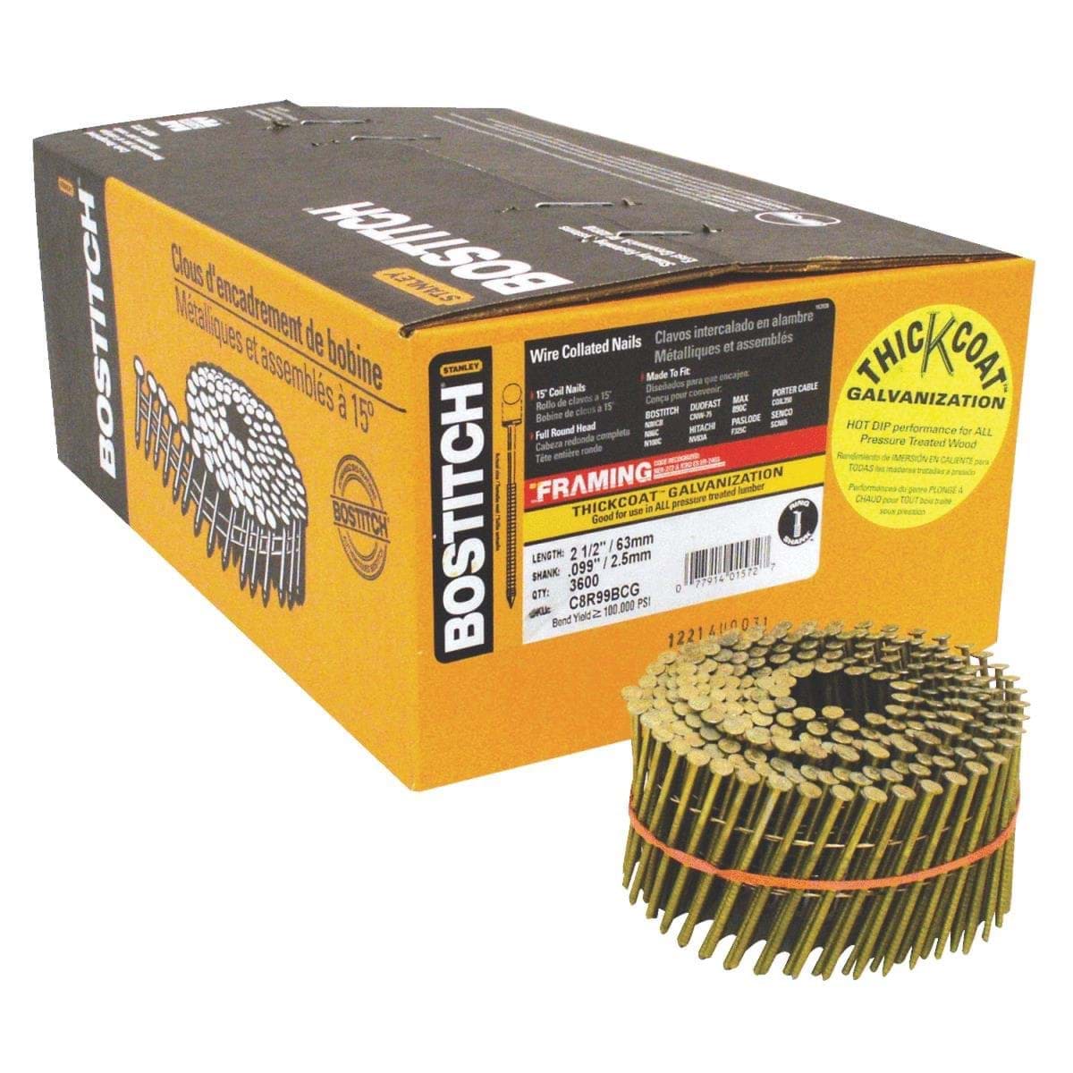 Picture of Bostitch Coil Framing Nail - 2-1/2"