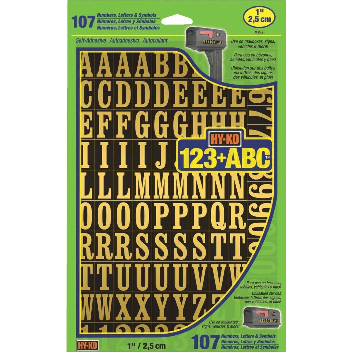Picture of Hy-Ko Polyester Numbers, Letters & Symbols
