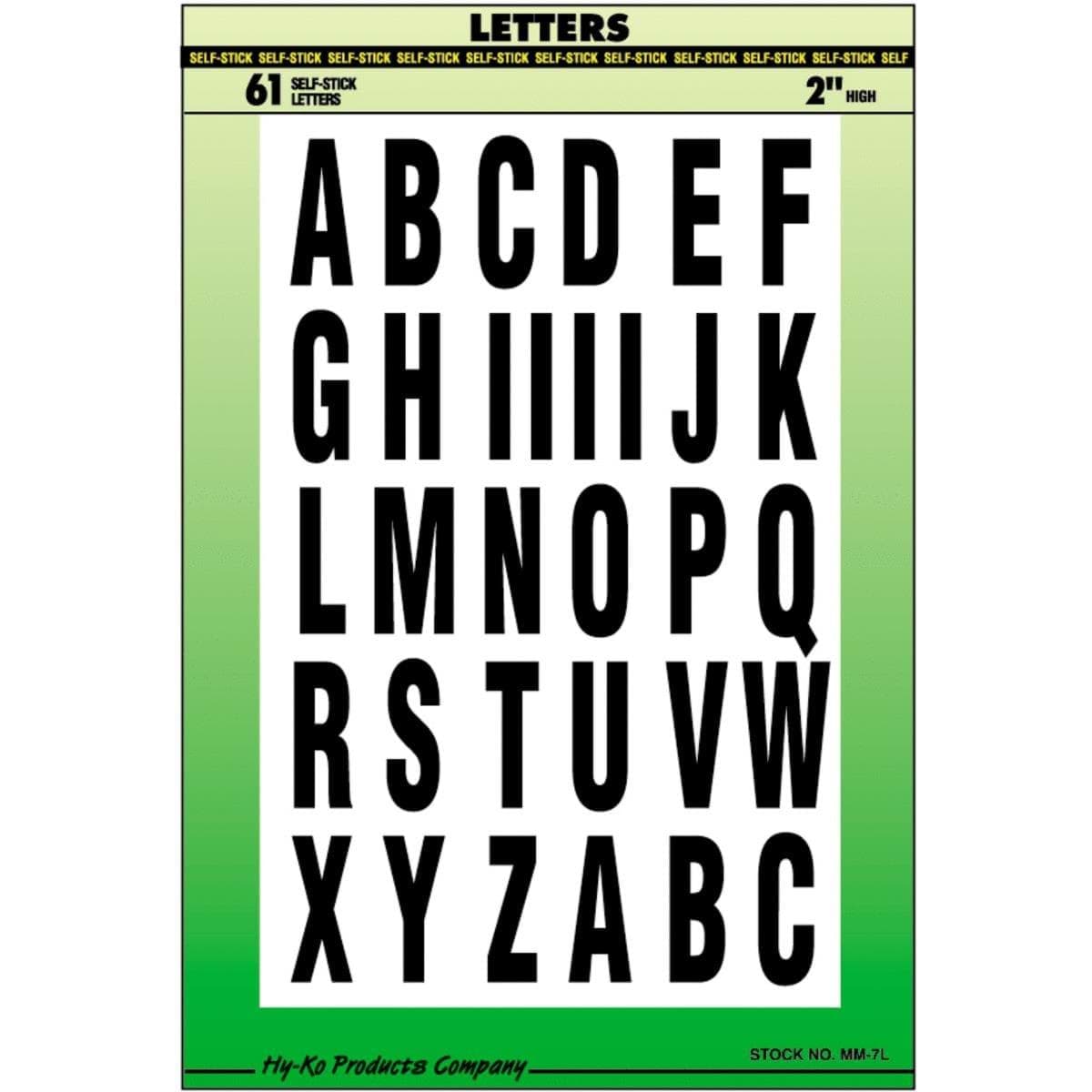 Picture of Hy-Ko 2 In. Letter Set
