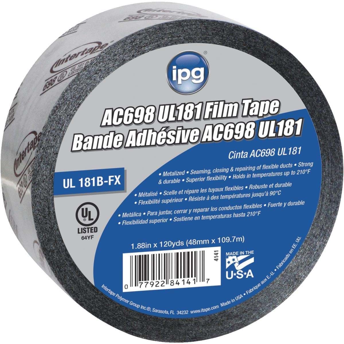 Picture of Intertape HVAC Film Foil Tape - 2" x 120yd