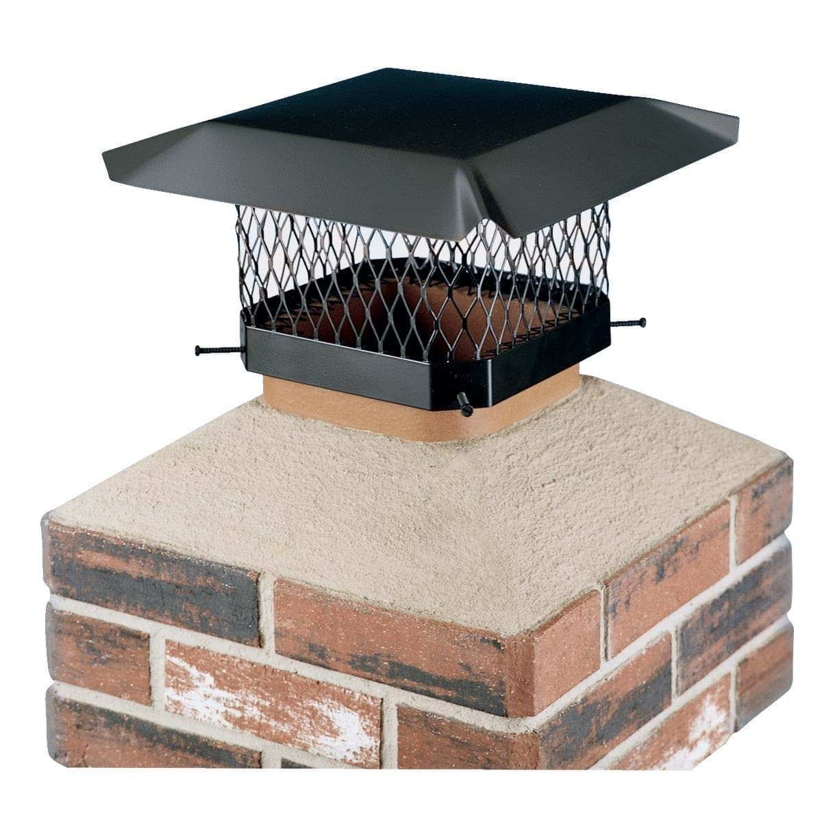 Picture of Shelter Black Galvanized Chimney Cap - 7.5" x 7.5" to 9.5" x 9.5"
