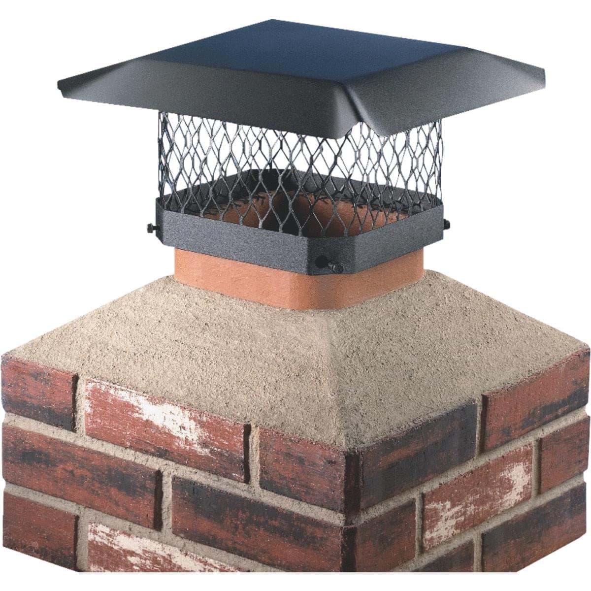 Picture of Shelter Black Galvanized Chimney Cap - 7.5" x 11.5" to 9.5" x 13.5"