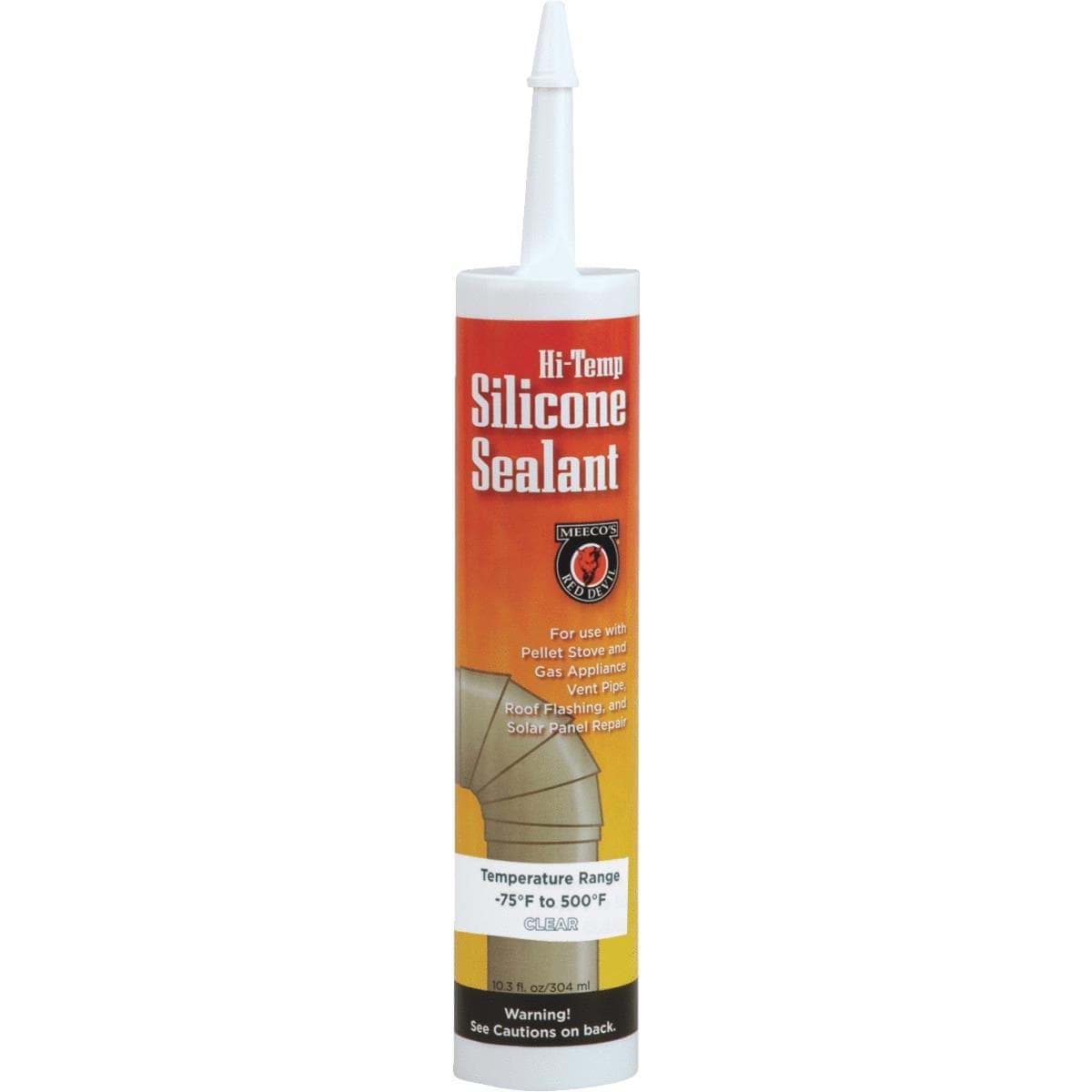 Picture of Meeco's Red Devil Silicone Hi-Temp Sealant - Clear