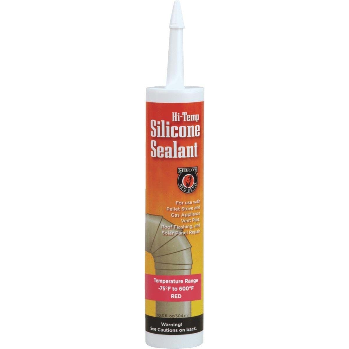 Picture of Meeco's Red Devil Silicone Hi-Temp Sealant - Red