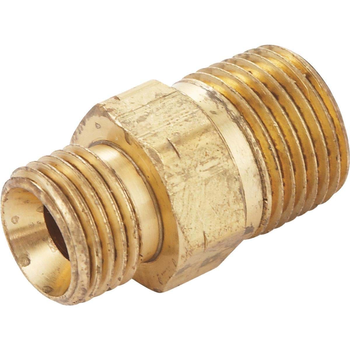 Picture of MR. HEATER Male Pipe Fitting - 3/8" MPT x 9/16" Left-Hand Male Thread