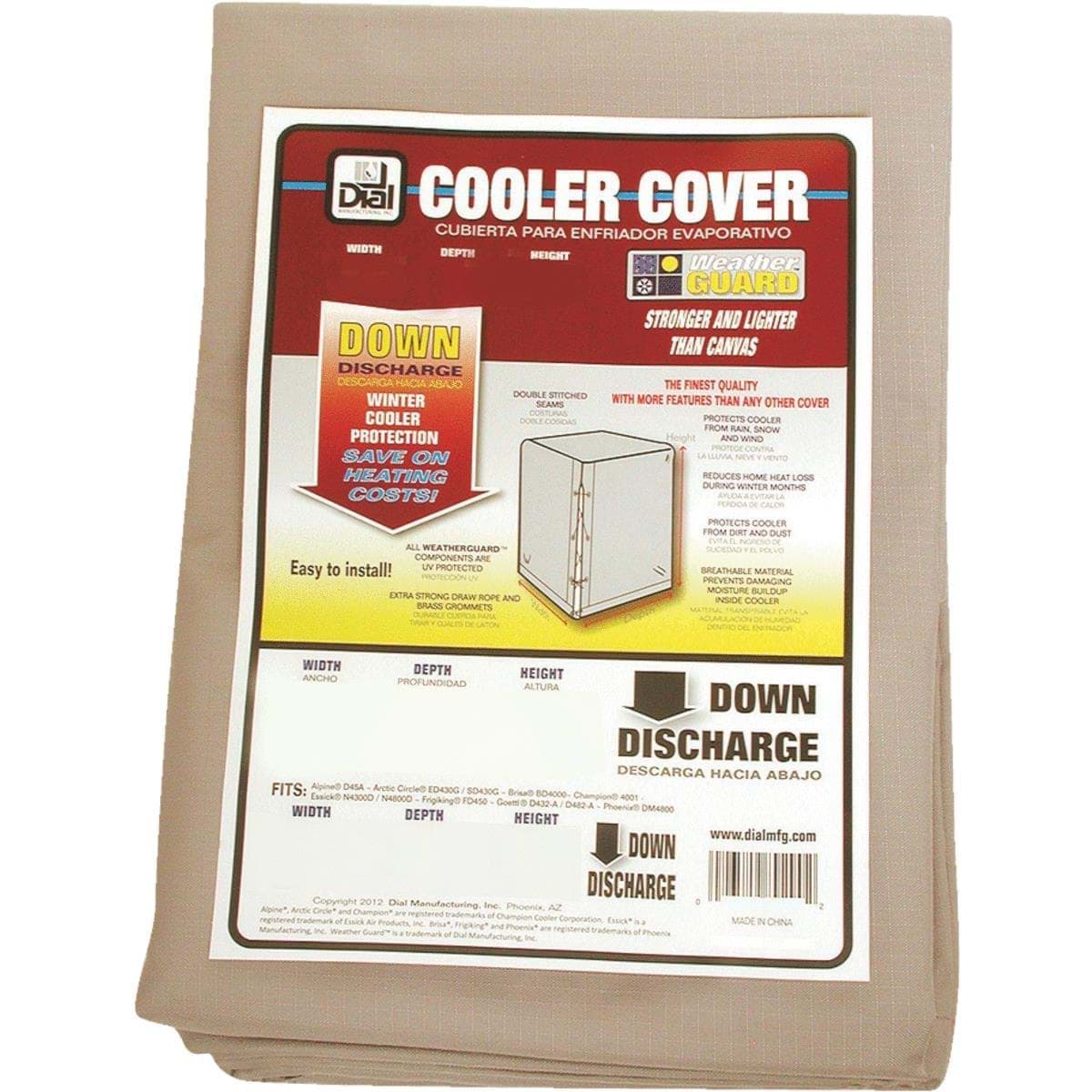 Picture of Dial Evaporative Cooler Cover - 40" x 40" x 45"