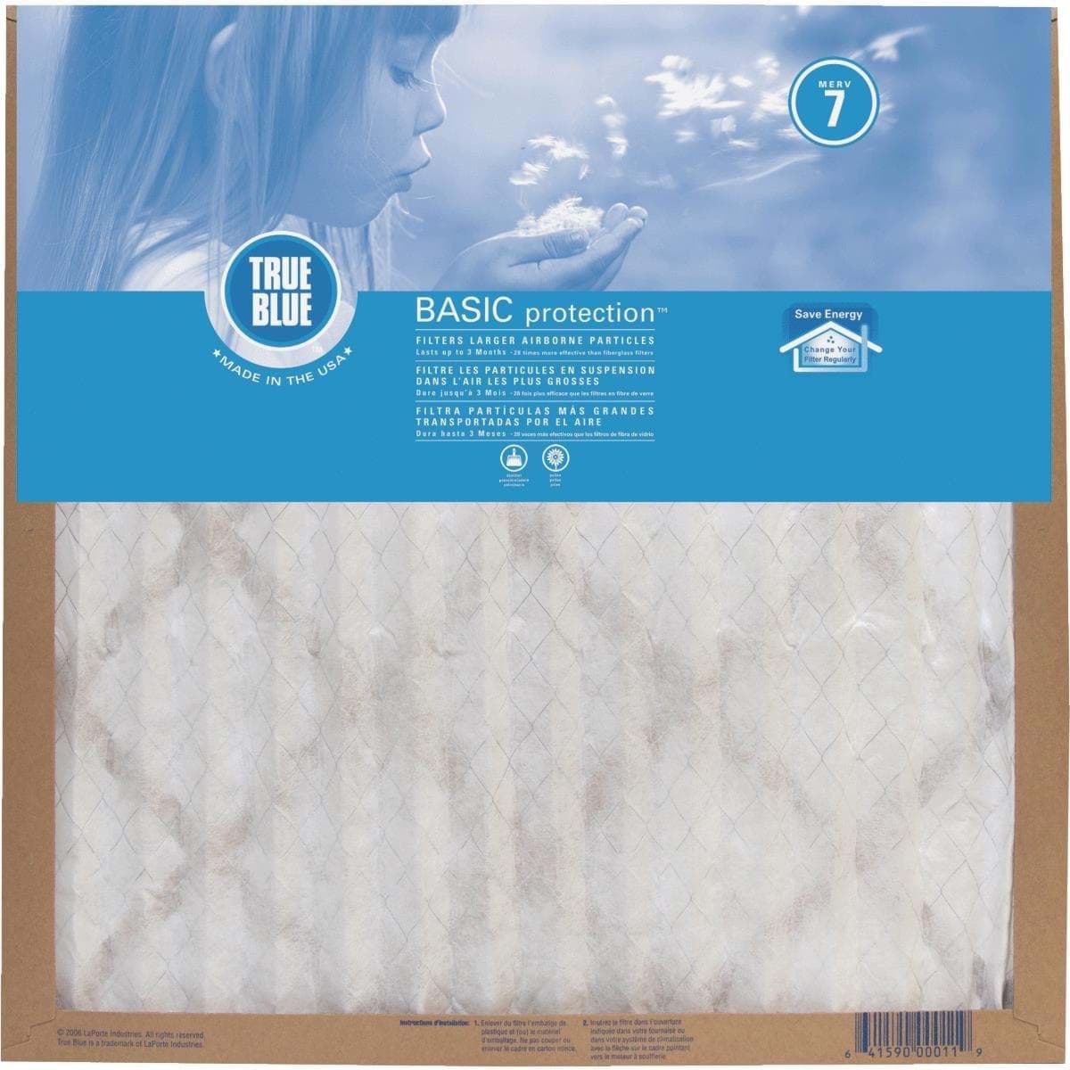 Picture of True Blue Basic Protection Air Conditioner & Furnace Filter - 20"x20"x1"