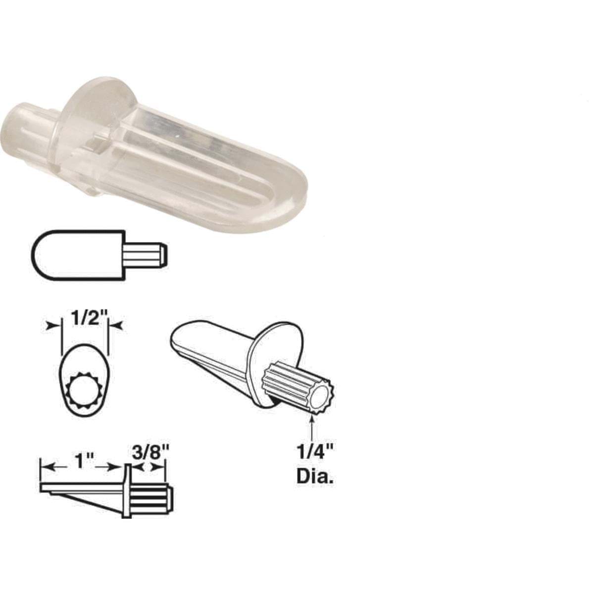 Picture of SLIDE-CO Clear Butyrate Shelf Support
