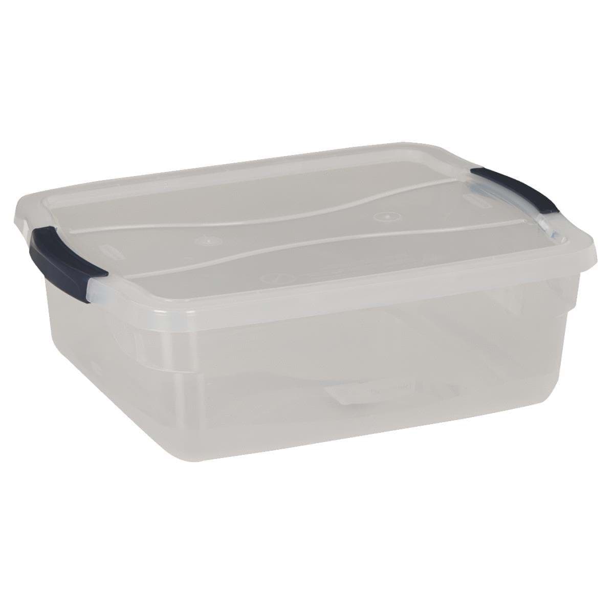 Picture of Rubbermaid Clever Store Latching Lid Storage Tote - 15qt
