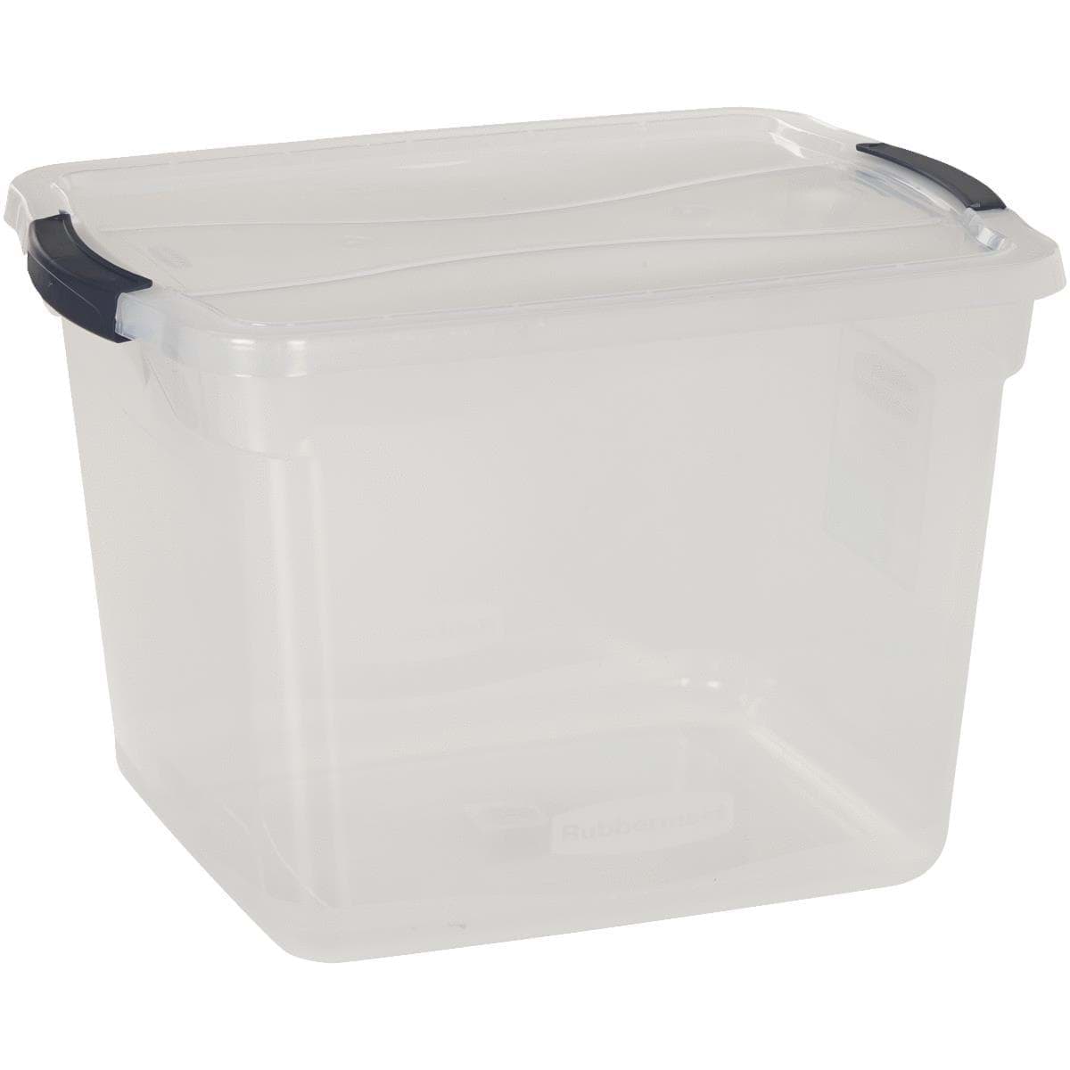 Picture of Rubbermaid Clever Store Latching Lid Storage Tote - 30qt