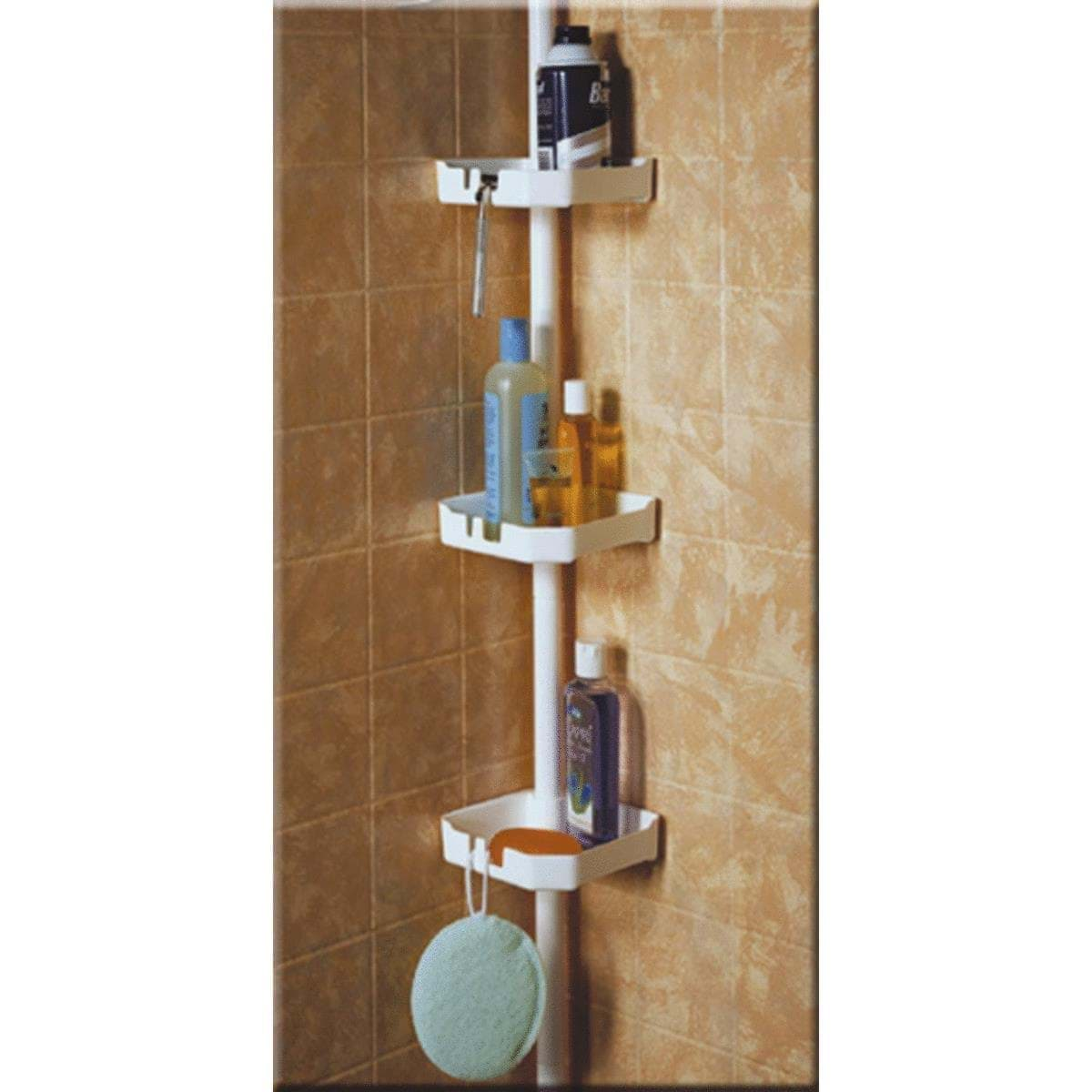 RopeSoapNDope. Zenith 3-Shelf Tension Pole Corner Shower Caddy