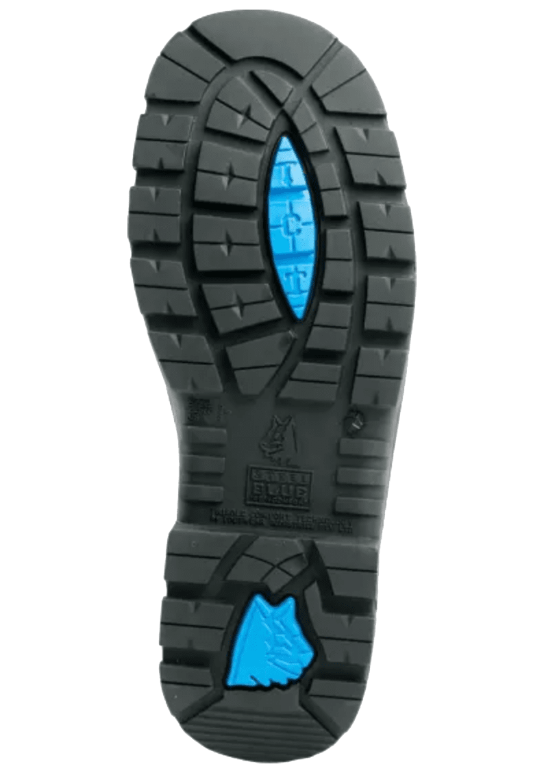 Heeler Waterproof Steel Blue Leather Boots, Oak