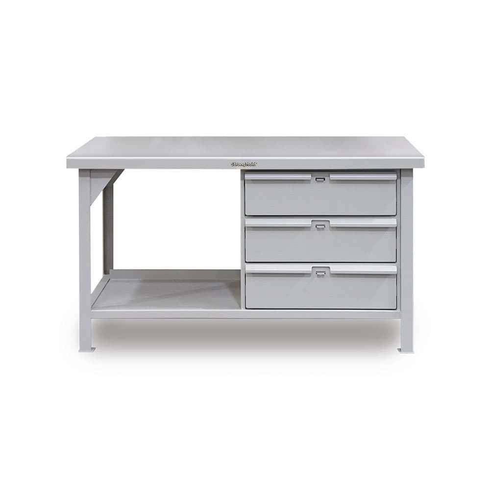 Picture of Industrial shop Table with 3 Drawers - 72"x36"x34"