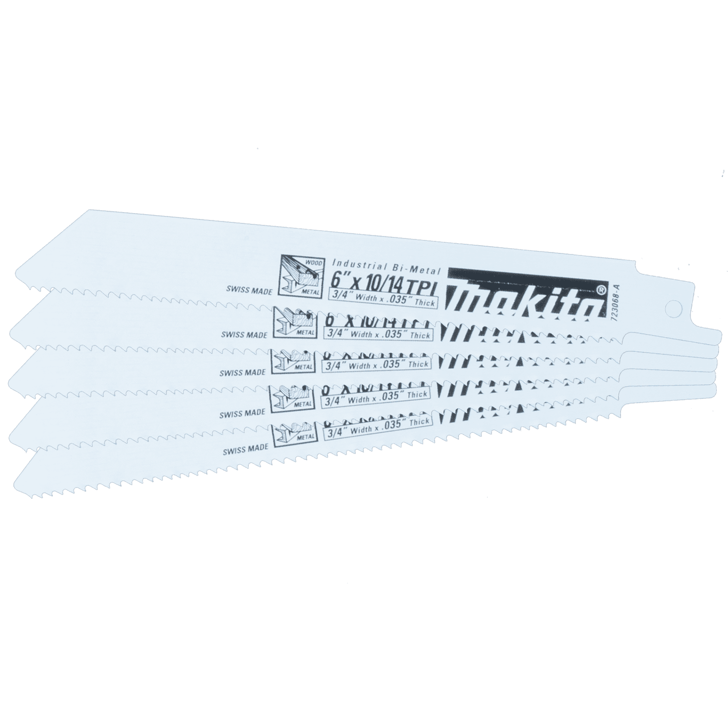 Picture of 6" All-Purpose Recipro Saw Blade, 10/14TPI, 5/pk