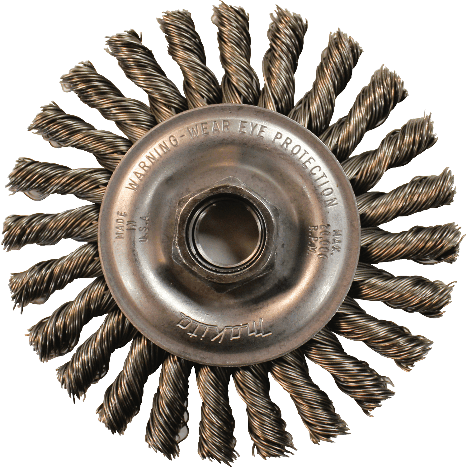 Picture of 4" Knot Cable Twist Wire Wheel, 5/8"-11