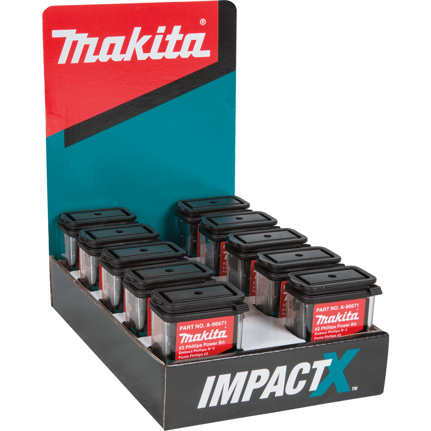 Picture of ImpactX #2 Phillips 2" Power Bit, 10 x 15/pk, Display