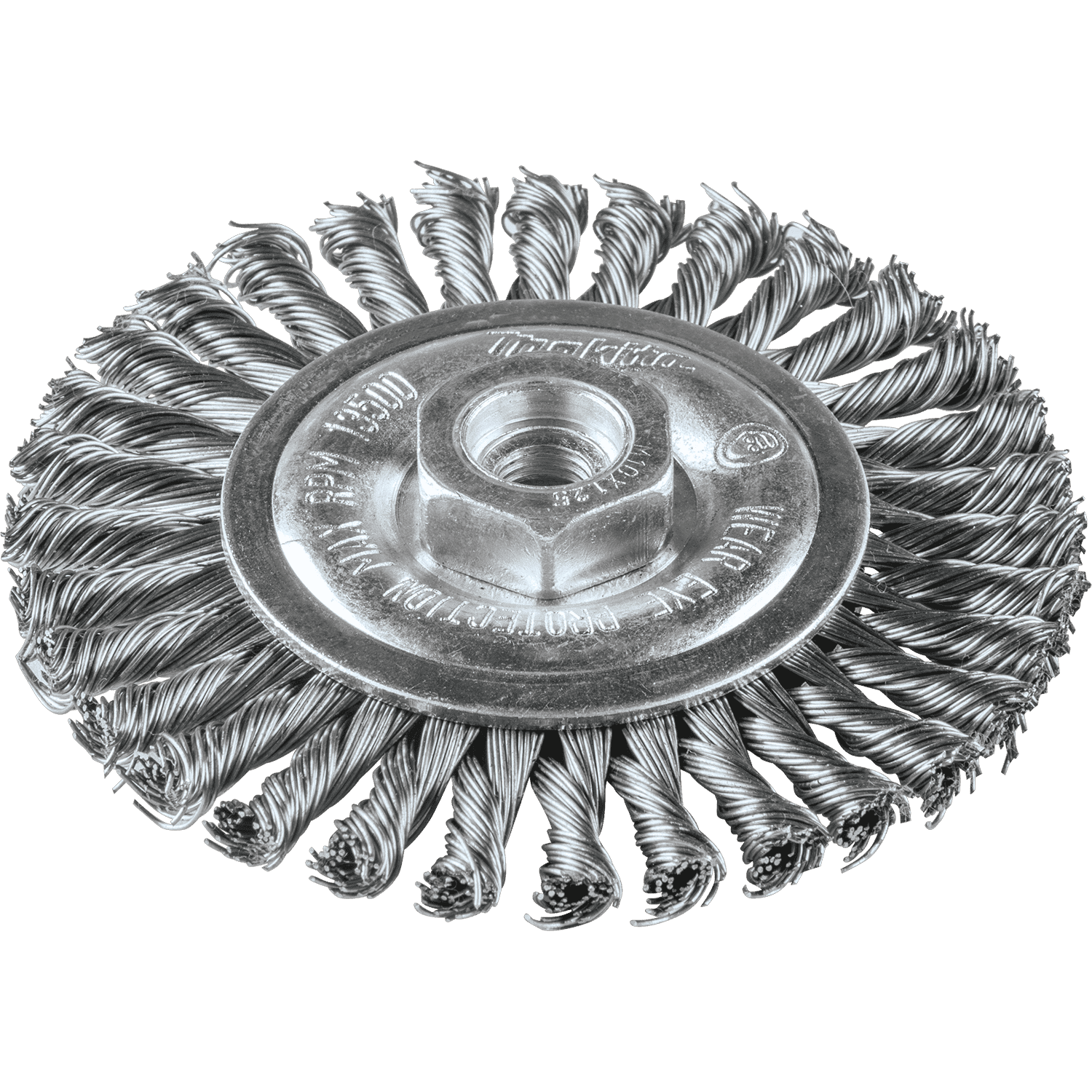 Picture of 4" Stringer Bead Twist Wire Wheel, Stainless, M10 x 1.25