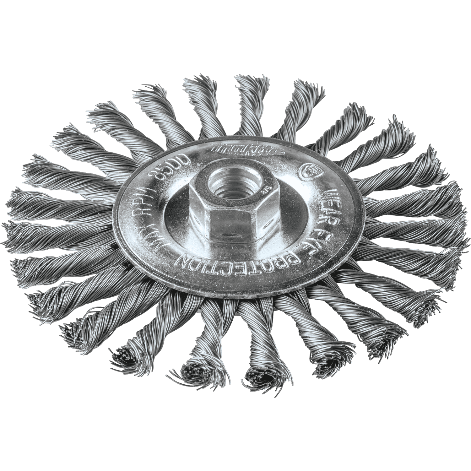 Picture of 6" Knot Cable Twist Wire Wheel, 5/8"-11