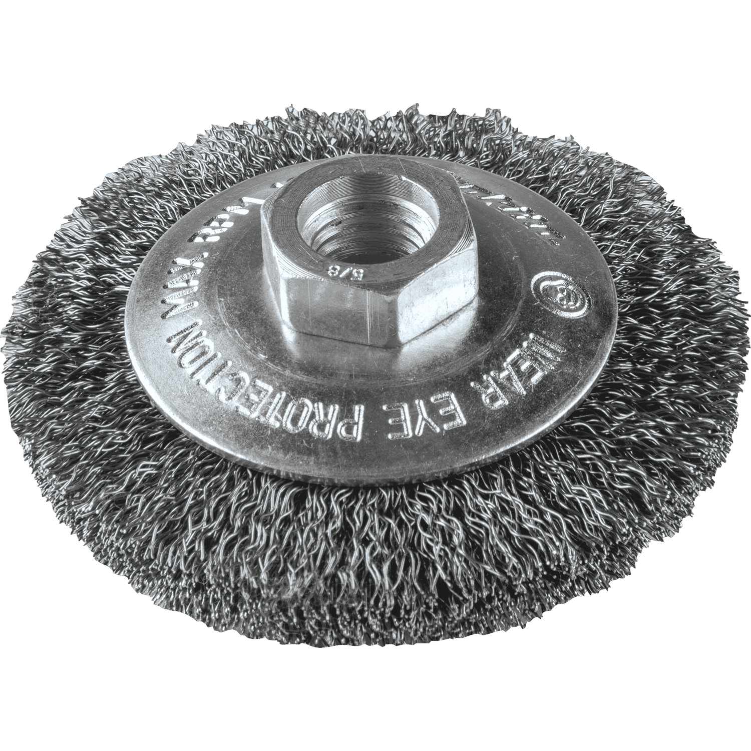 Picture of 3-3/8" Crimped Wire Bevel Brush, 5/8"-11