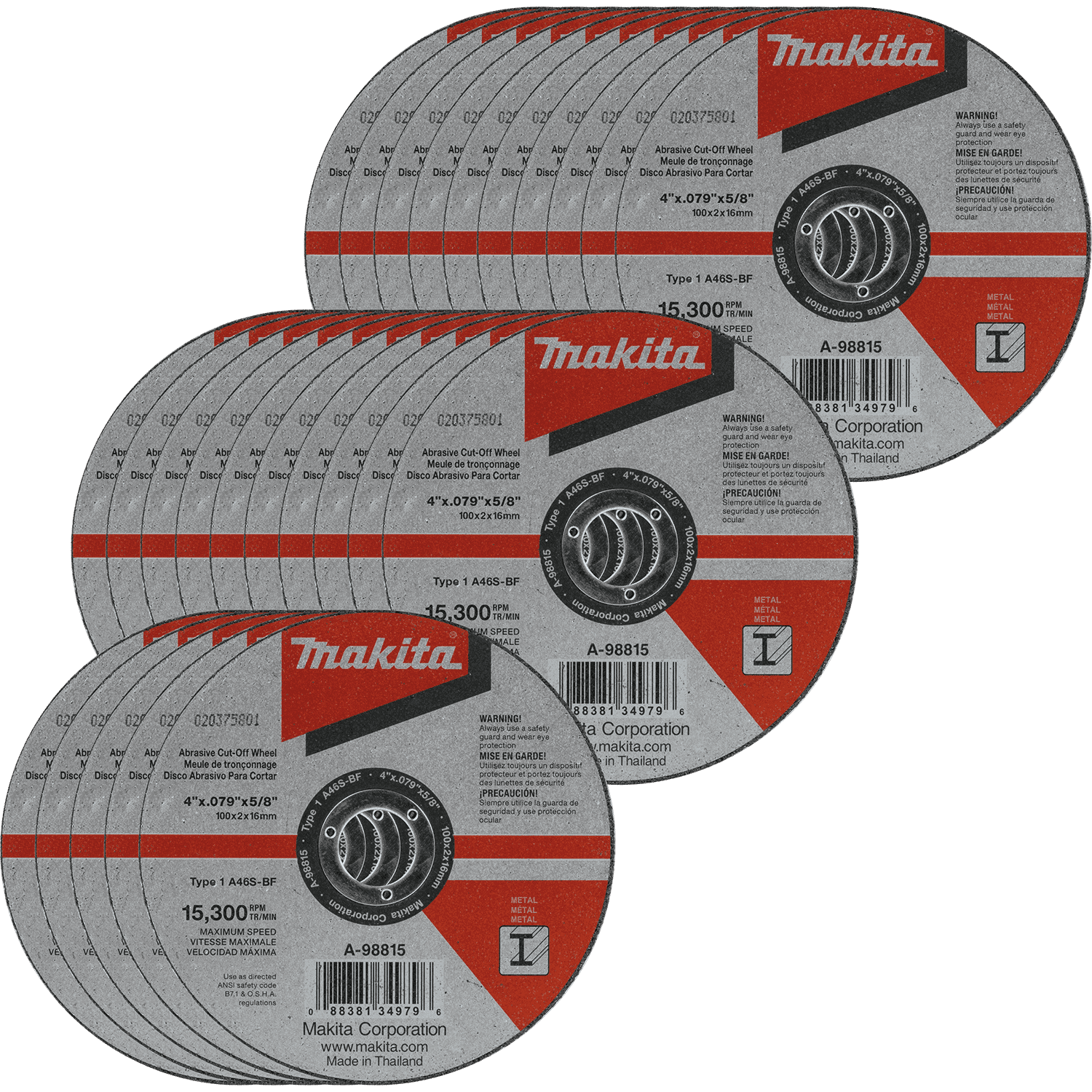 Picture of 4" x .100" x 5/8" Cut-off Wheel, Metal, 25/pk