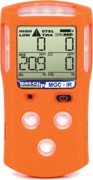 Picture of Gas Detector Gas 4 w/ Diffusion Gas Clip Technologies - H2S, CO, O2, LE