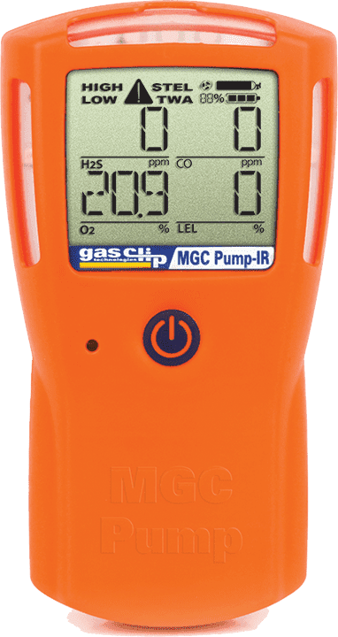 Picture of Gas Detector Gas 4 w/ Pump Gas Clip Technologies - H2S, CO, O2, LEL