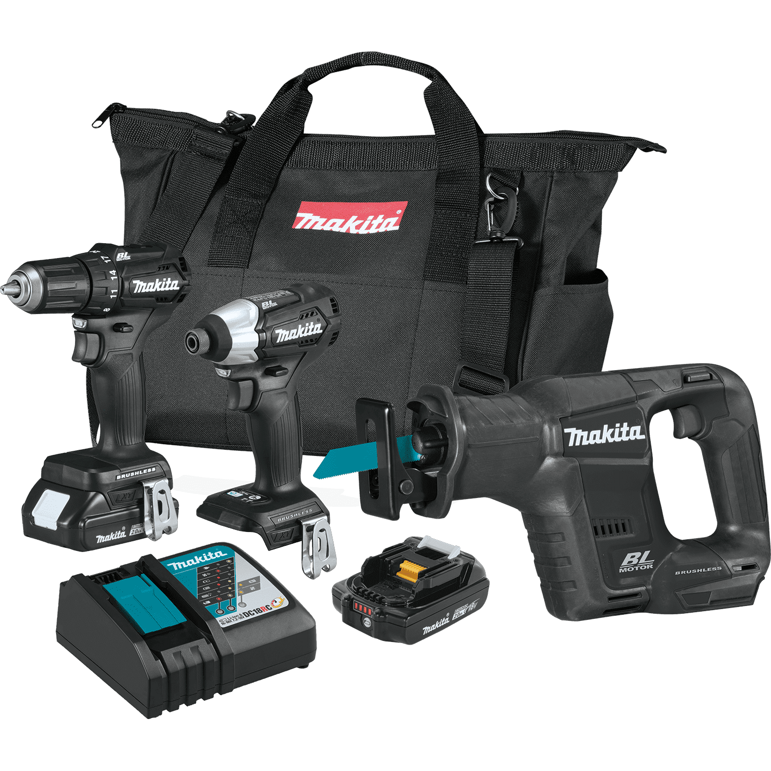 Picture of 18V LXT Lithium-Ion Sub-Compact Brushless Cordless 3-Pc. Combo Kit (2.0Ah)