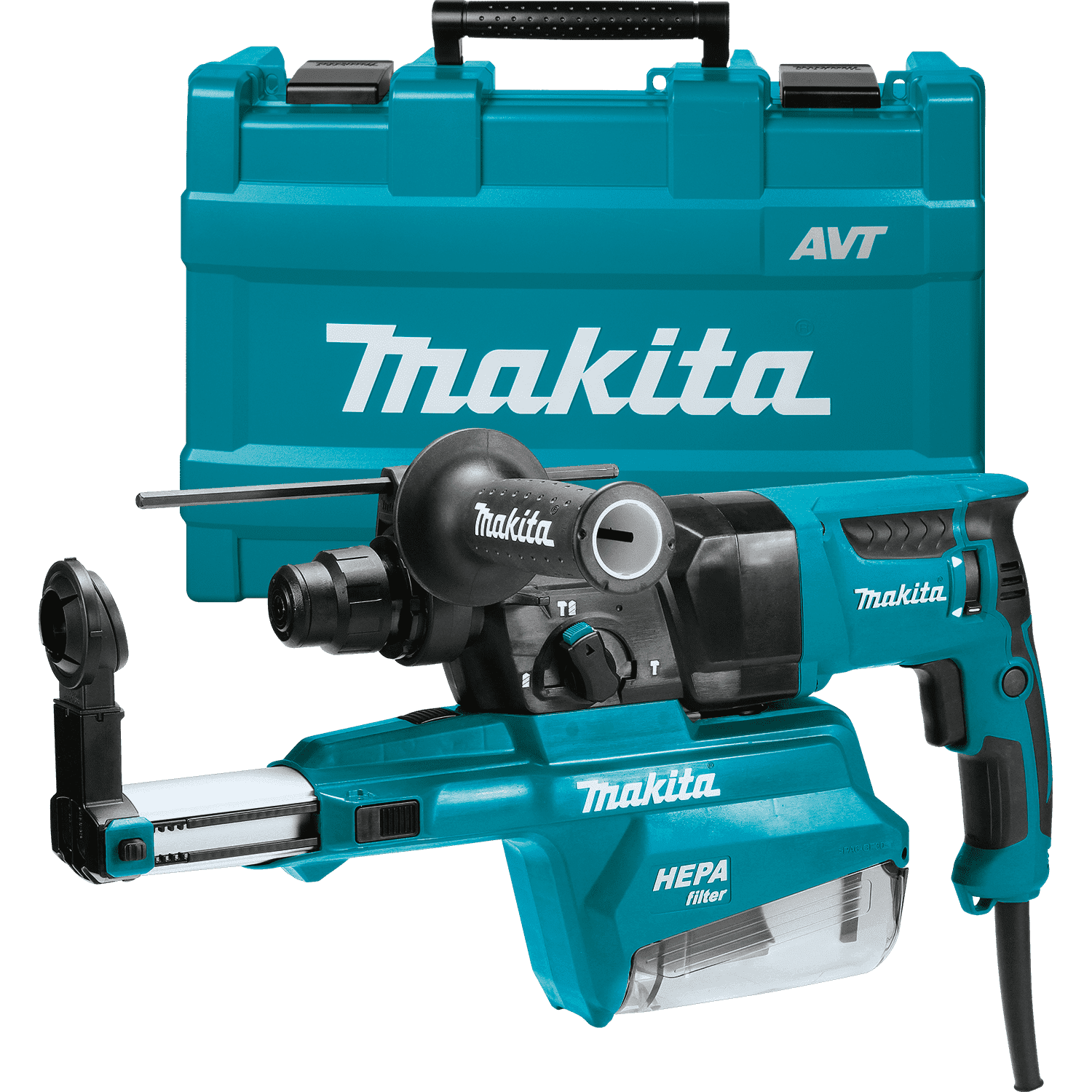 Picture of 1" AVT Rotary Hammer, accepts SDS-PLUS bits, w/ HEPA Dust Extractor (Pistol-grip)