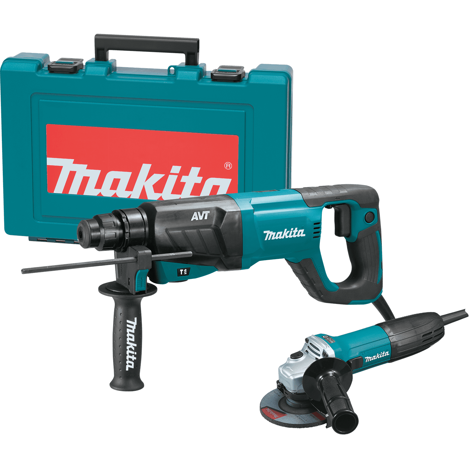 Picture of 1" AVT Rotary Hammer, accepts SDS-PLUS bits (D-handle) and 4-1/2" Angle Grinder
