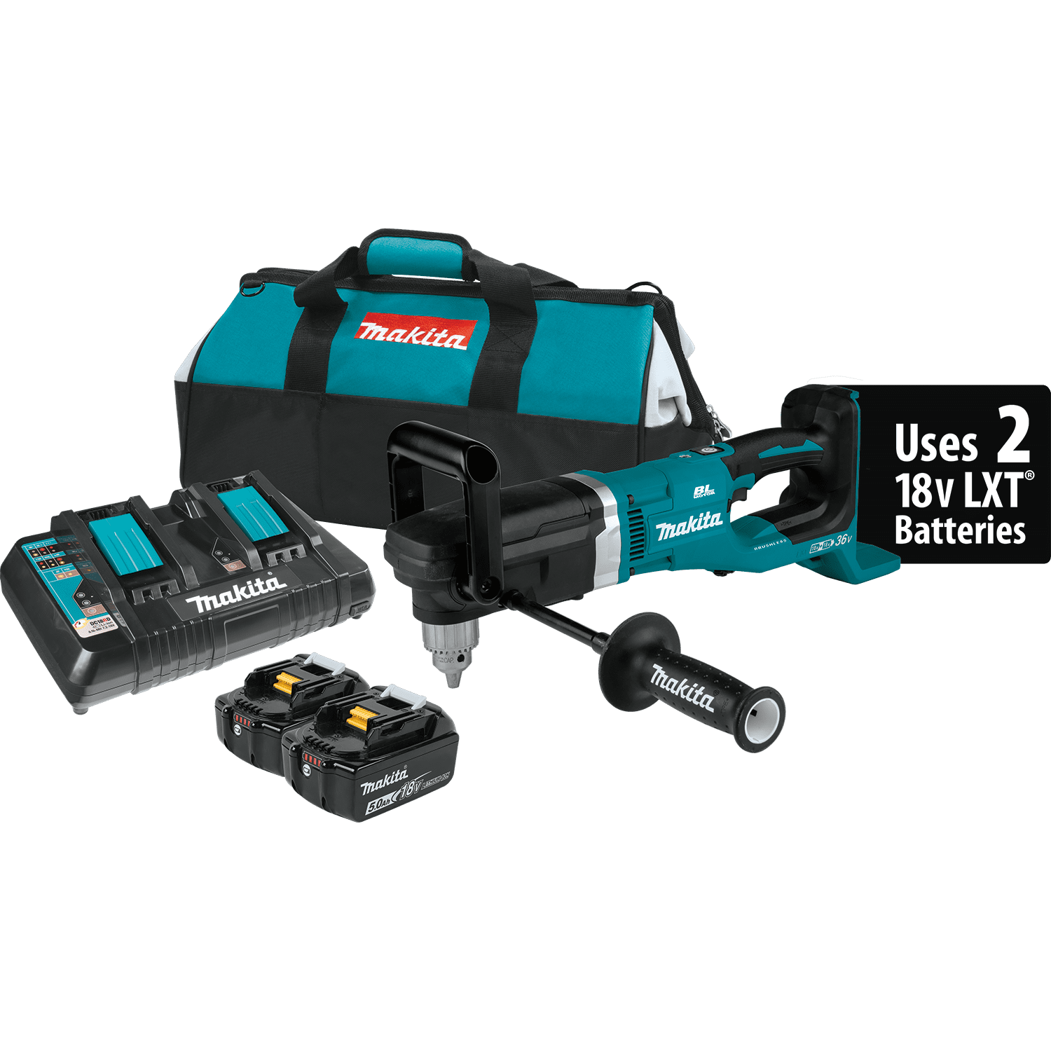 Picture of 18V X2 LXT Lithium-Ion (36V) Brushless Cordless 1/2" Right Angle Drill Kit (5.0Ah)