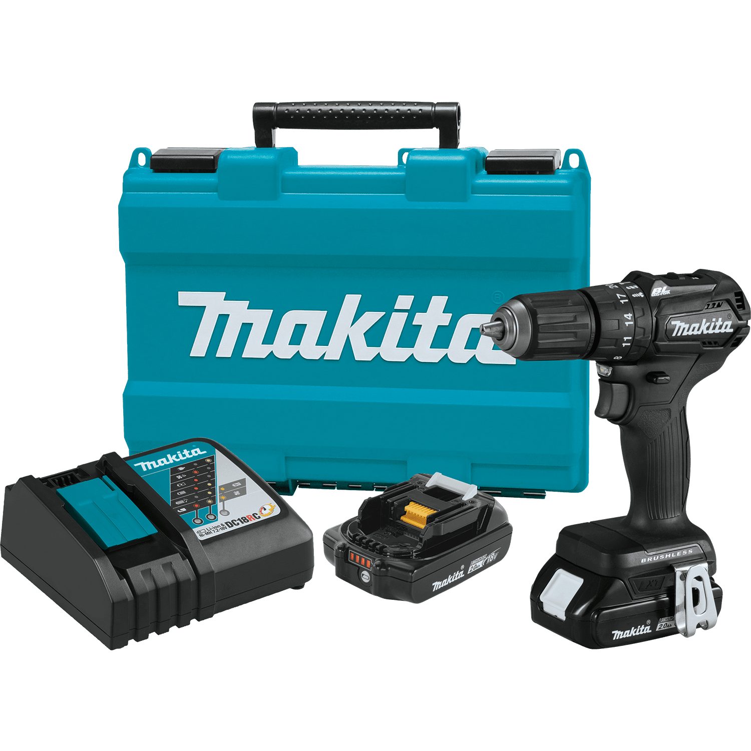 Picture of 18V LXT Lithium-Ion Sub-Compact Brushless Cordless 1/2" Hammer Driver-Drill Kit (2.0Ah)