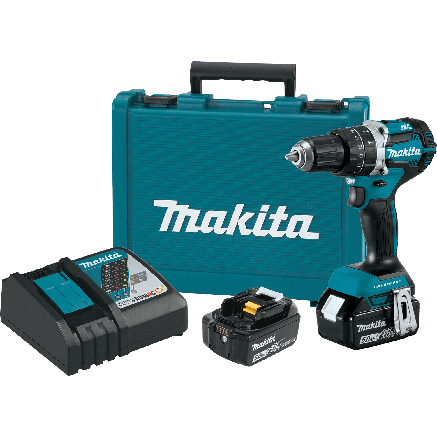 Picture of 18V LXT Lithium-Ion Compact Brushless Cordless 1/2" Hammer Driver-Drill Kit (5.0Ah)