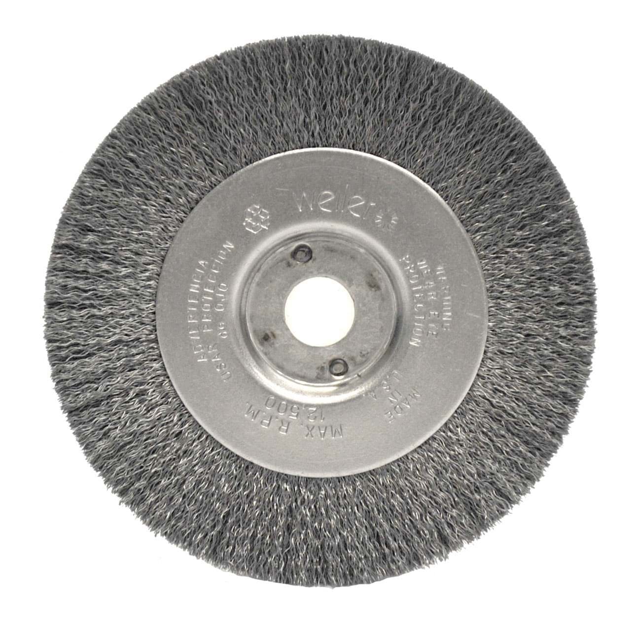Picture of 4" Narrow Face Crimped Wire Wheel, .0118" Steel Fill, 1/2"-3/8" Arbor Hole