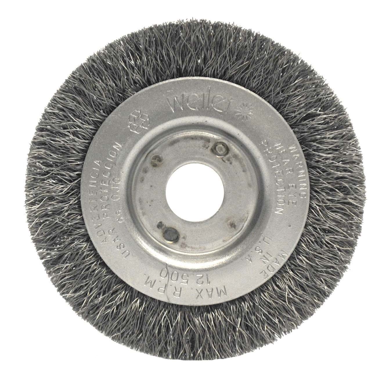 Picture of 3" Narrow Face Crimped Wire Wheel, .014" Steel Fill, 1/2"-3/8" Arbor Hole