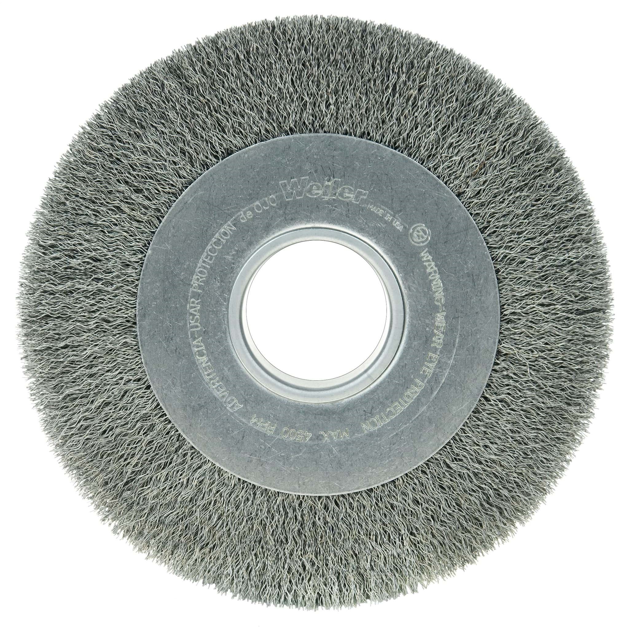 Picture of 8" Wide Face Crimped Wire Wheel, .0095" Steel Fill, 2" Arbor Hole