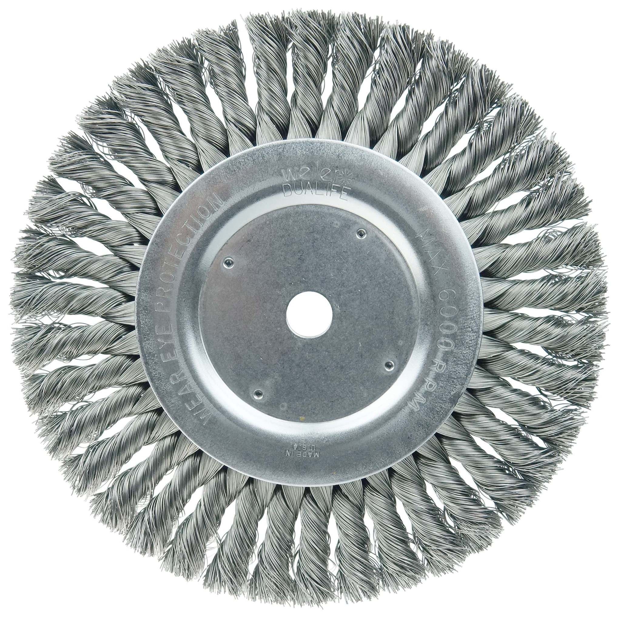 Picture of 8" Standard Twist Knot Wire Wheel, .023" Steel Fill, 5/8" Arbor Hole