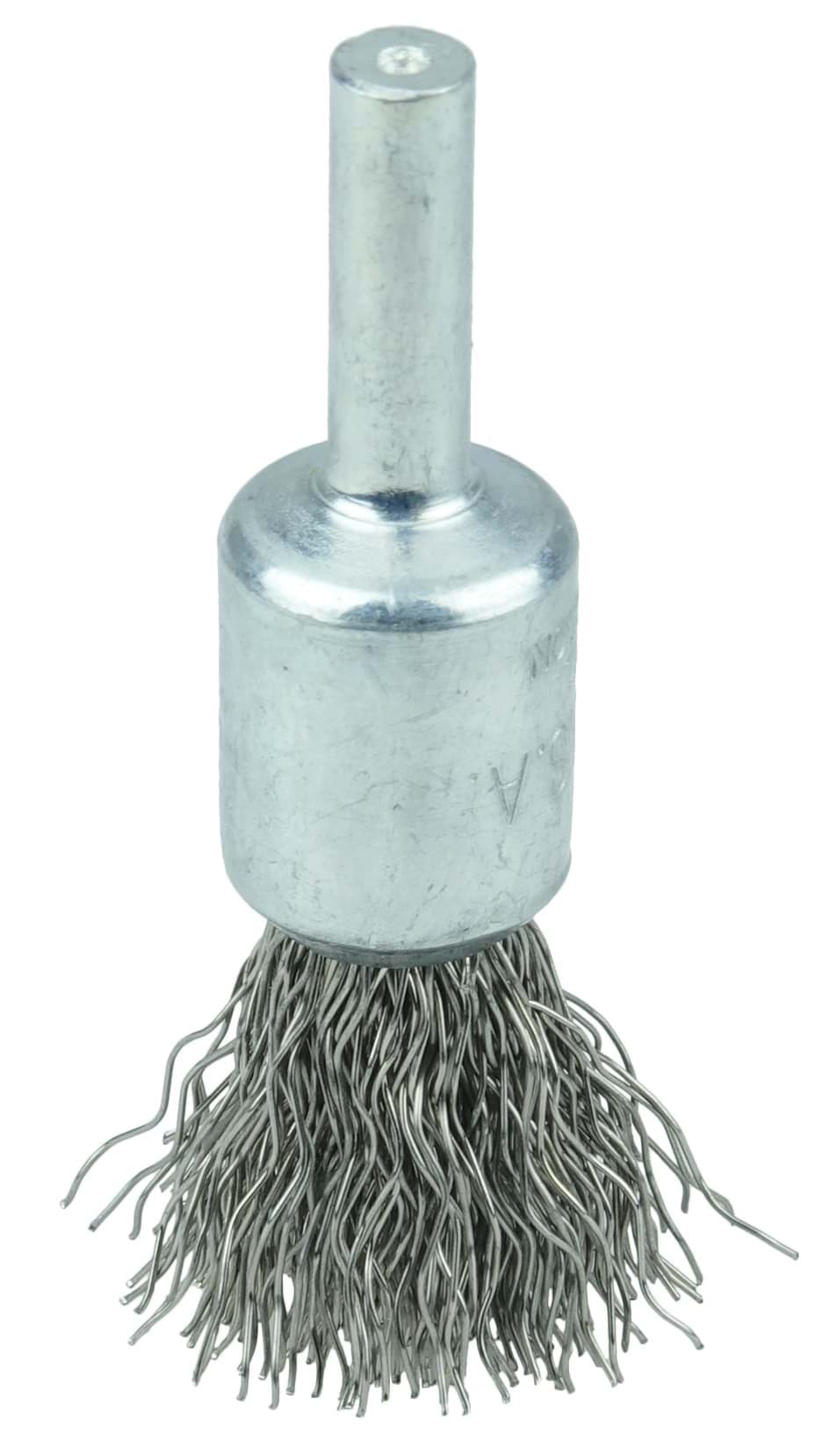 Picture of 1/2" Crimped Wire End Brush, .020" Stainless Steel Fill