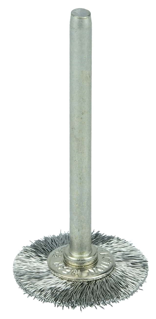 Picture of 3/4" Miniature Wire Wheel, .005" Stainless Steel Fill, 1/8" Stem