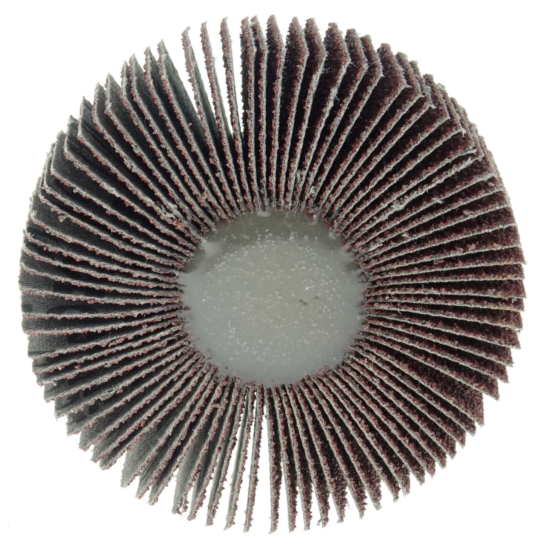 Picture of 3" x 1" x 40AO Wolverine Coated Abrasive Flap Wheels, 1/4" Stem