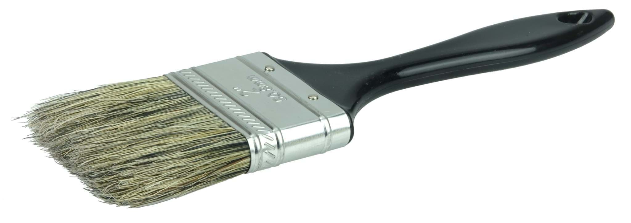 Picture of 2" Disposable Chip & Oil Brush, Grey China Bristle, 1-3/4" Trim Length, Plastic Handle