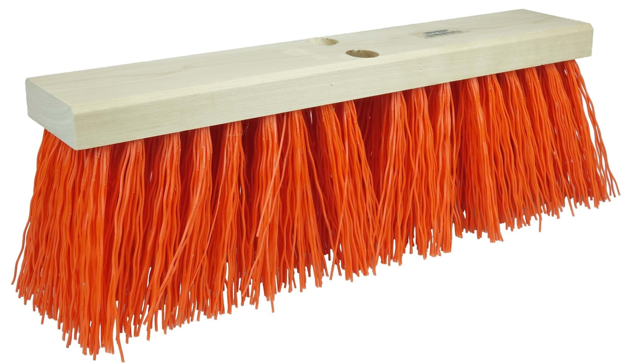 Picture of 18" Street Broom, 5-1/4" Trim Length, Orange Polypropylene Fill