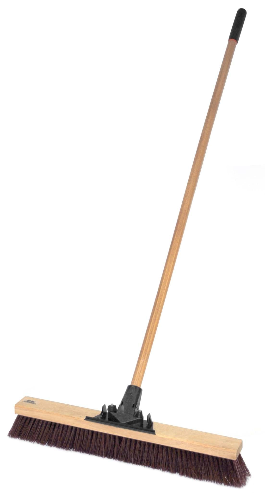 Picture of 24" Pro-Flex Maroon Polypropylene Sweep with 60" Hardwood Handle