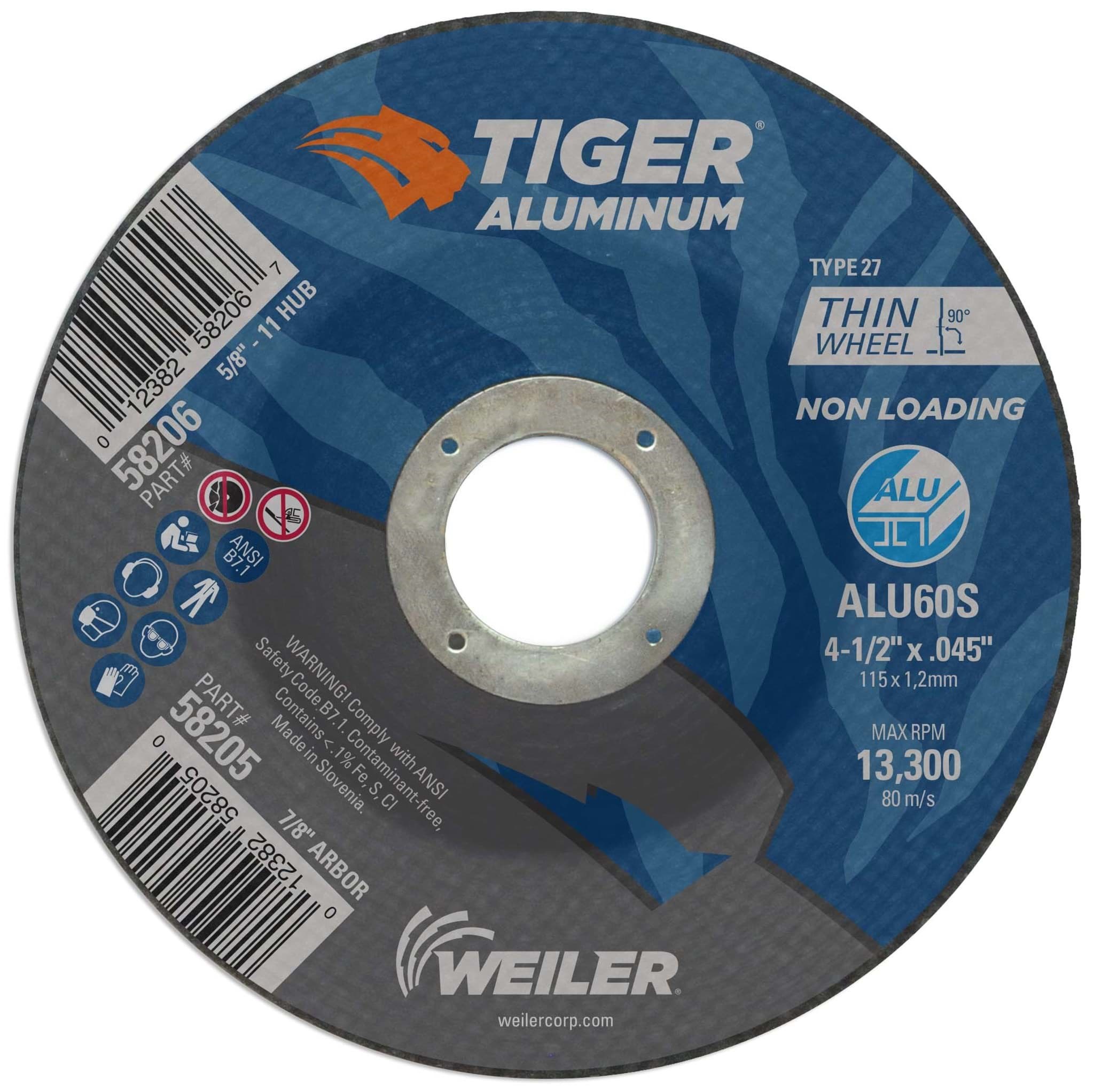 RopeSoapNDope. 41/2" x .045" Tiger Aluminum Type 27 Cutting Wheel