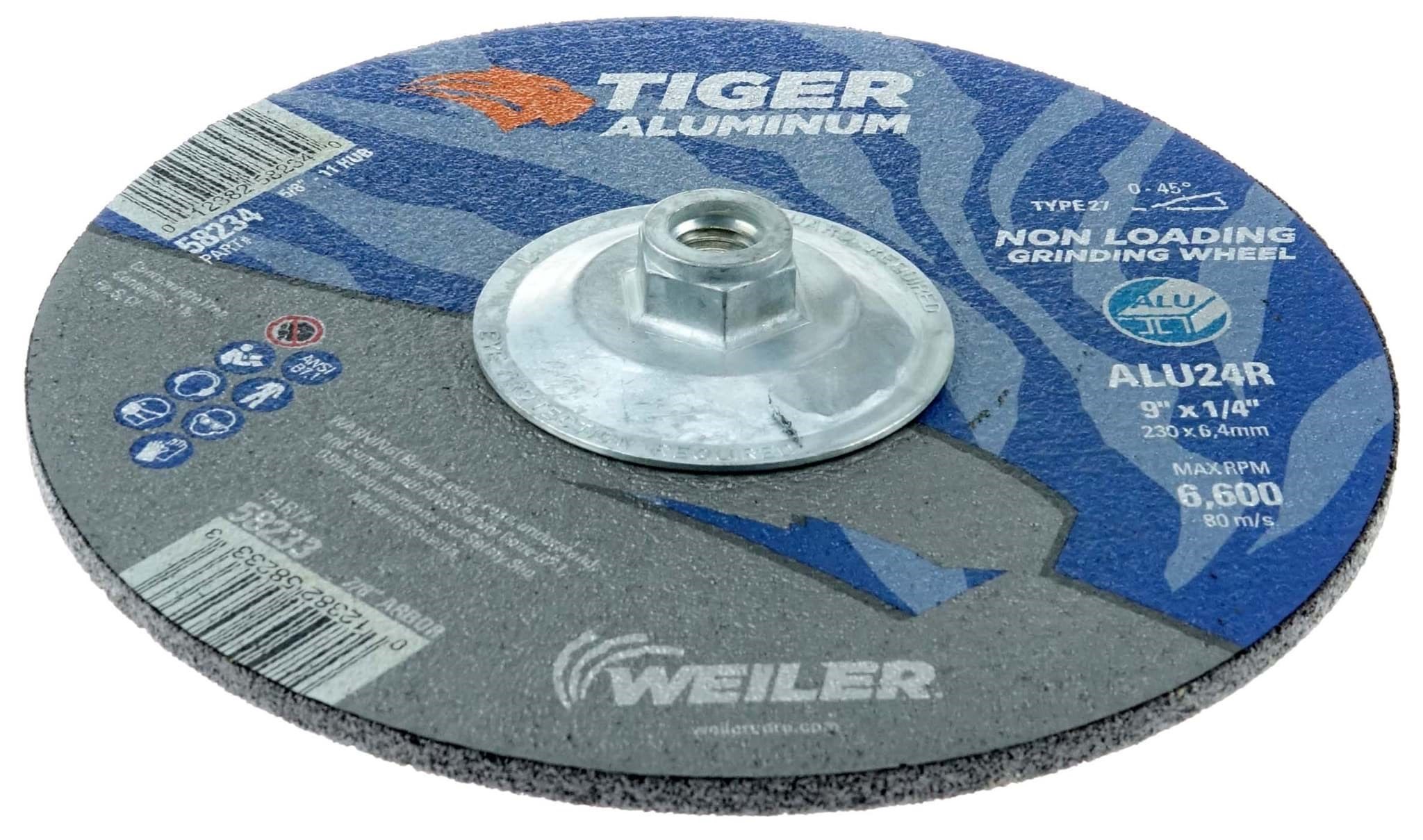 RopeSoapNDope. 9" x 1/4" Tiger Aluminum Type 27 Grinding Wheel ALU24R 5