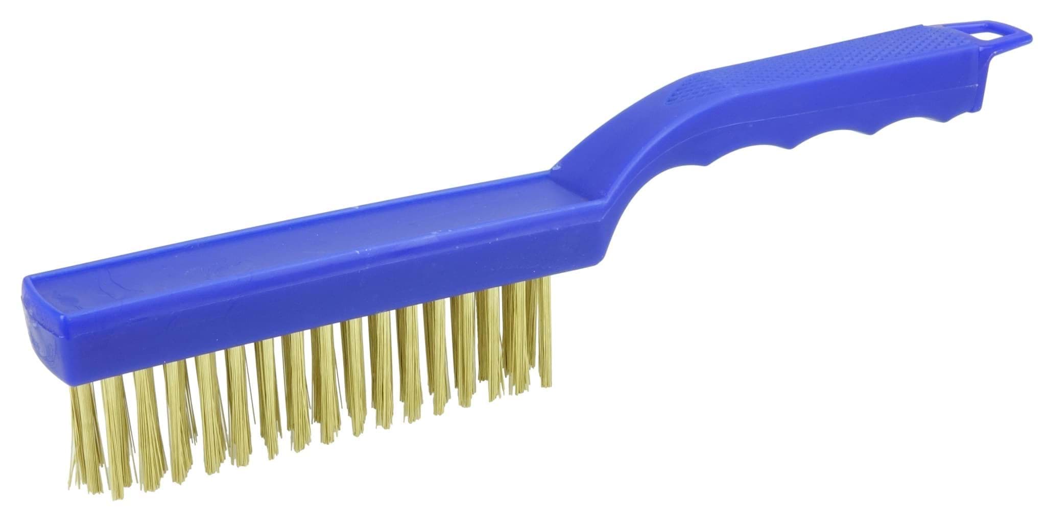 Picture of Hand Wire Scratch Brush, .012 Brass Wire Fill, Plastic Handle