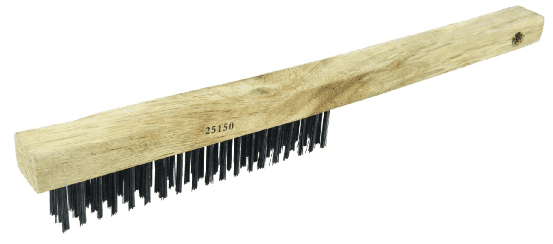 Picture of Vortec Pro Hand Wire Scratch Brush, .012 Carbon Steel Fill, Curved Handle, 3 x 19 Rows