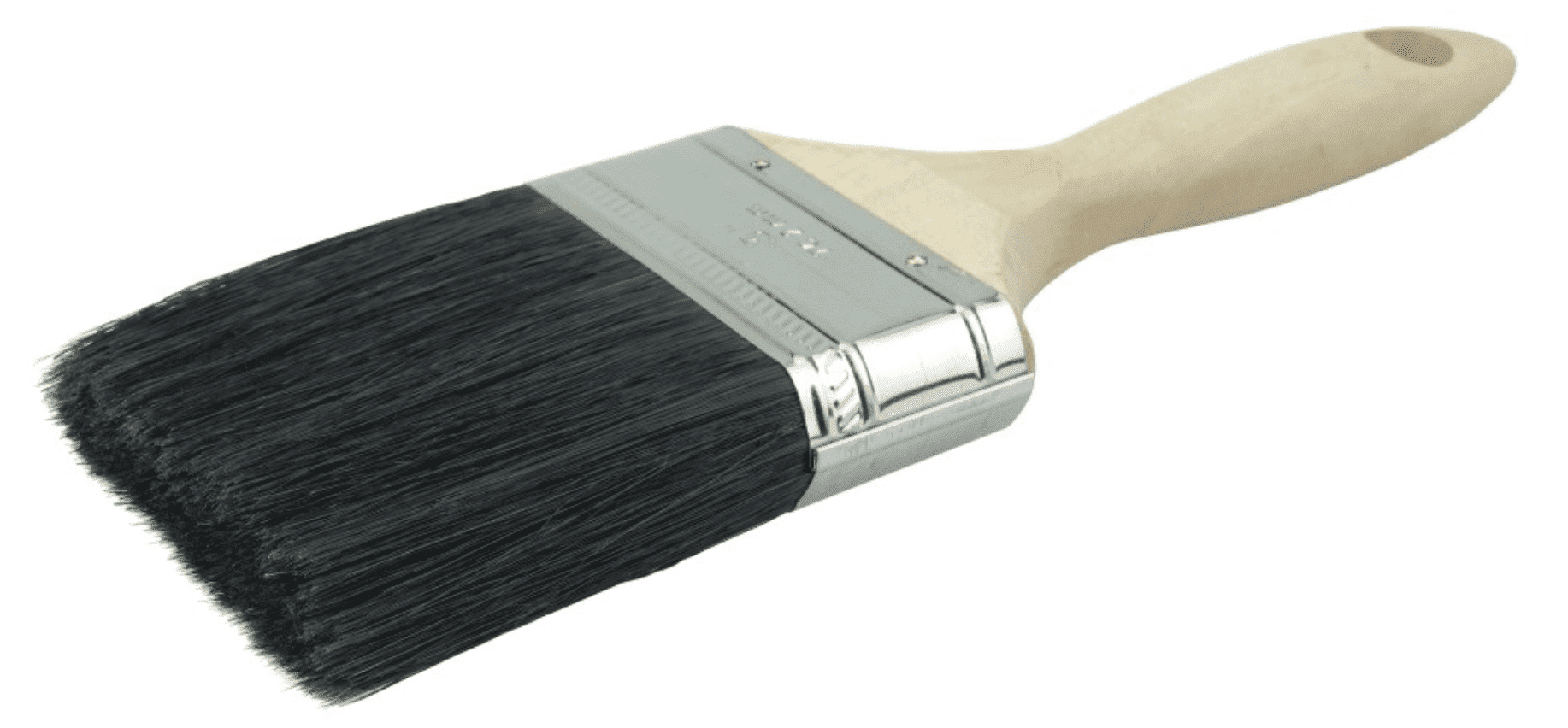 Picture of 3" Wall Paint Brush, Black China Bristle Fill, 3-1/4" Trim Length, Sanded Wood Handle