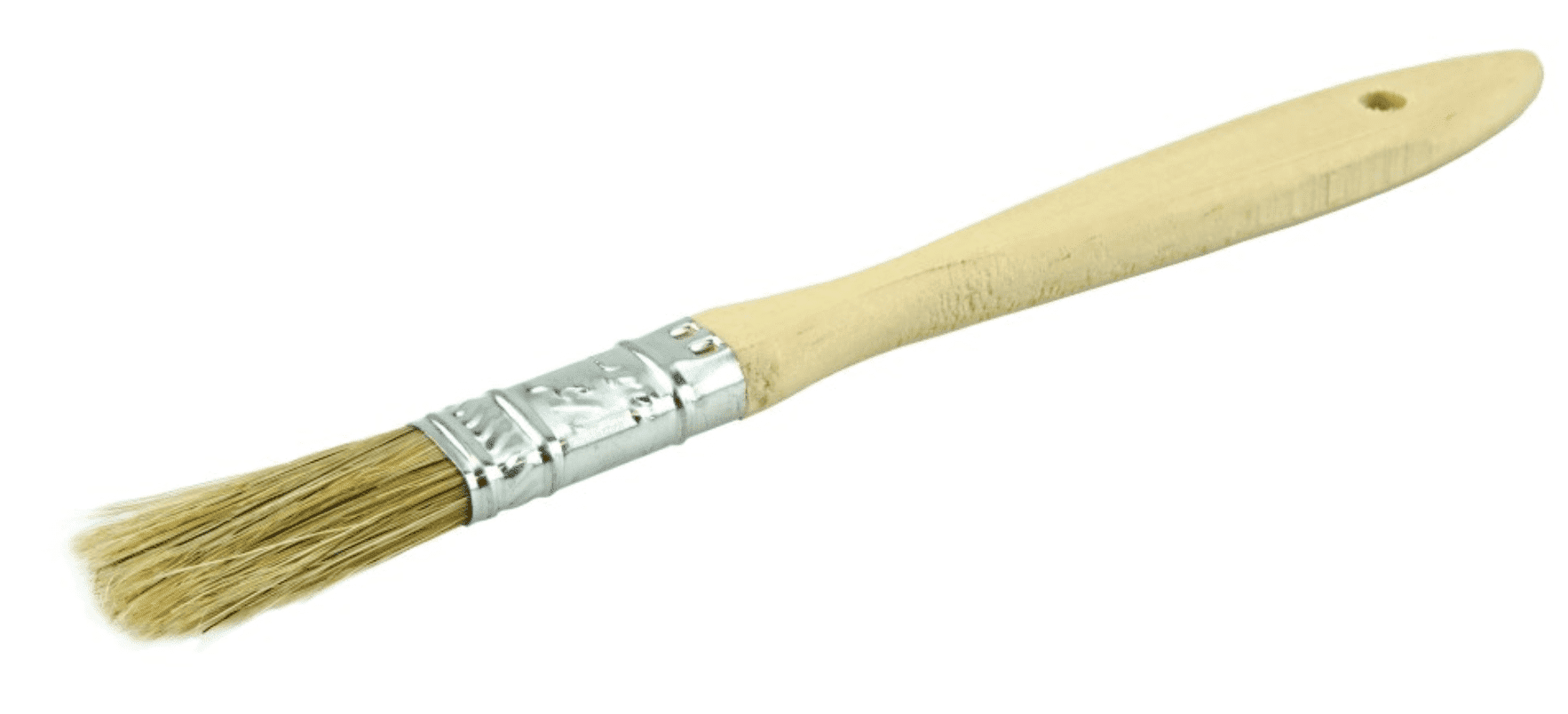 Picture of 1/2" Chip & Oil Brush, White Bristle, 1-1/2" Trim Length, Wood Handle